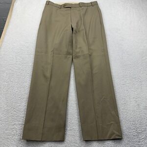 Brooks Brothers 346 Men's Tan Wool Dress Pants Pleated Front 35x30